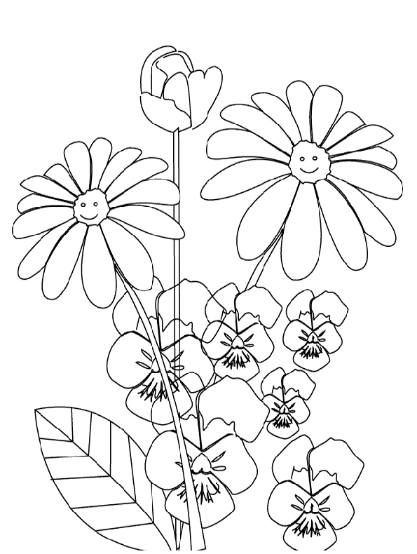 Dibujos para colorear flores 9 | Dibujos para colorear
