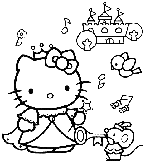 colorear dibujos de hello kitty con juegos
