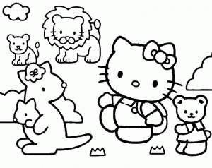 colorear dibujos de hello kitty y mas
