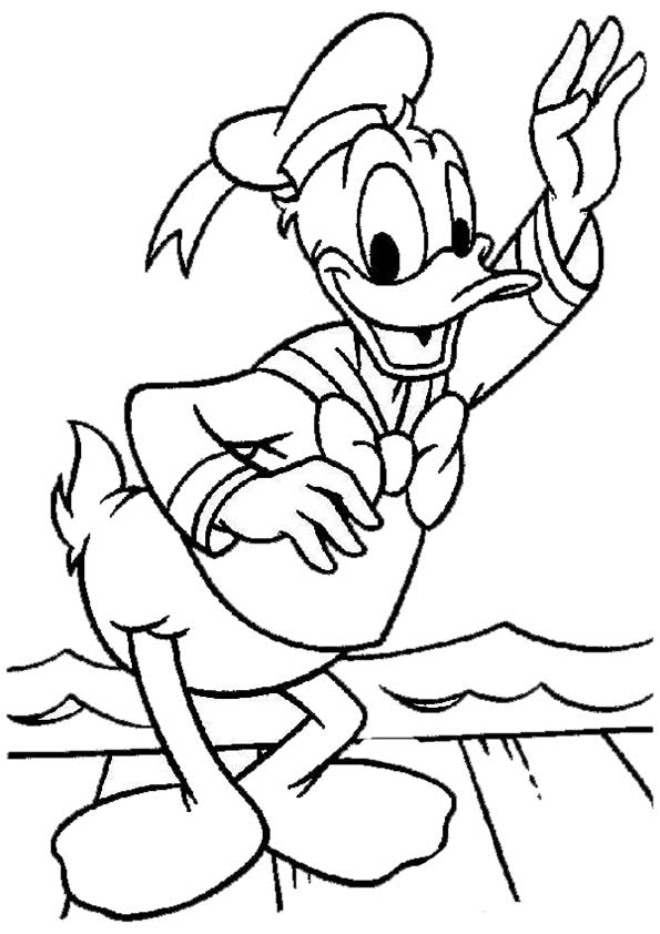 Dibujos para colorear de Donald y Daisy 01